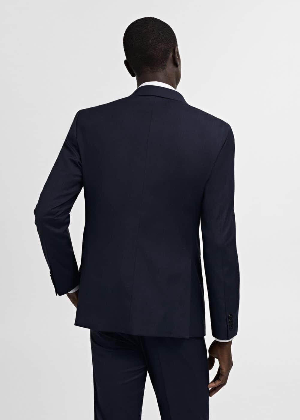Stretch-fabric slim-fit suit blazer - Men | MANGO USA Product Image