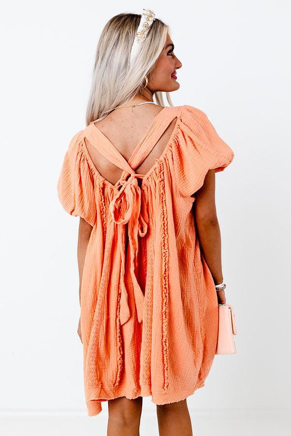 California Casa Shift Dress In Peach Product Image