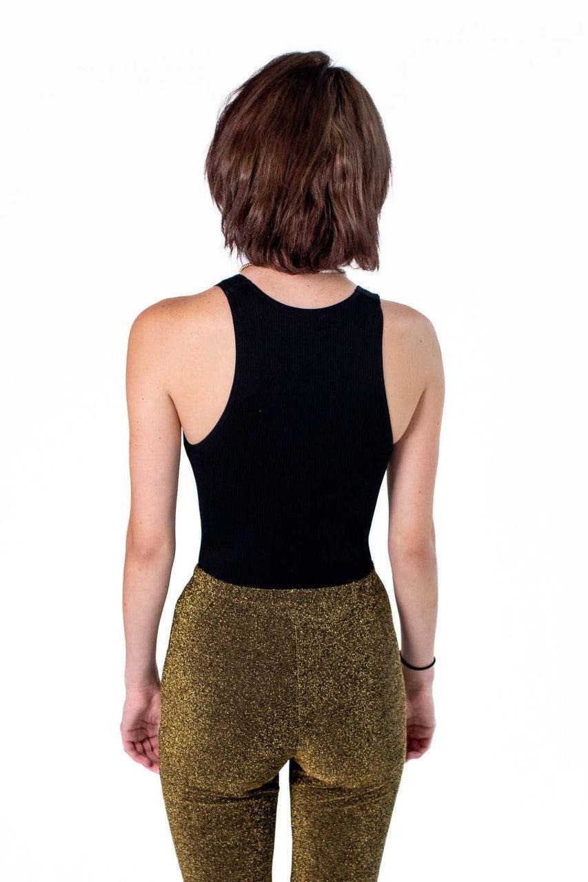 Black Seamless V Bodysuit Product Image