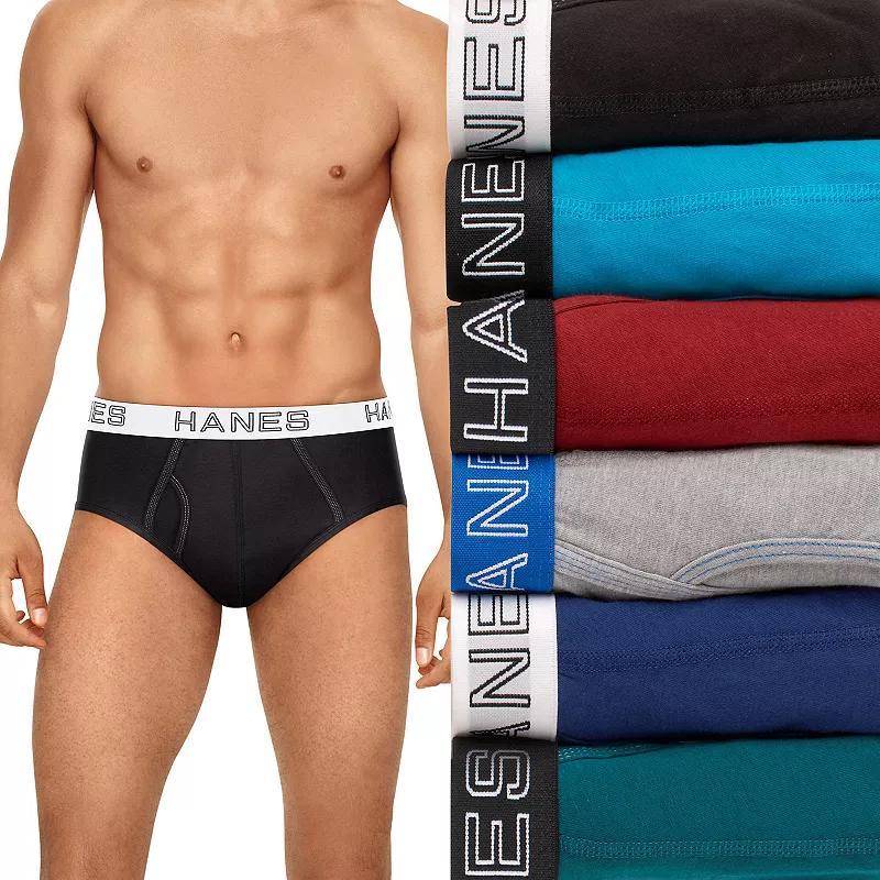 Hanes Ultimate 6-Pack Men's Stretch Briefs, Size: Large, Blue Grey Black Product Image