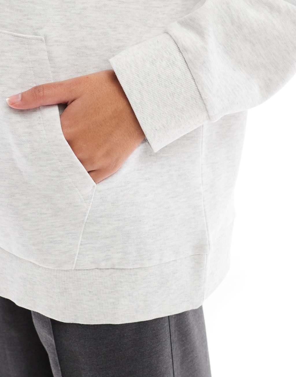 ASOS DESIGN oversized hoodie in ice heather Product Image