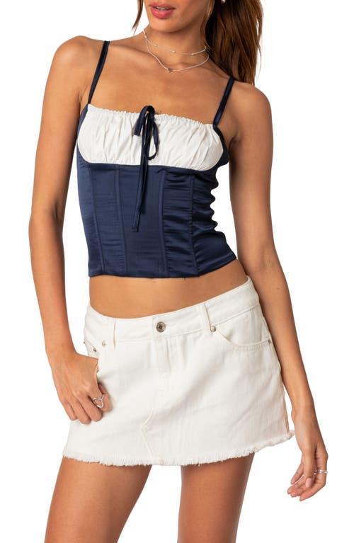 Womens Arabelle Satin Lace Up Corset Top Product Image