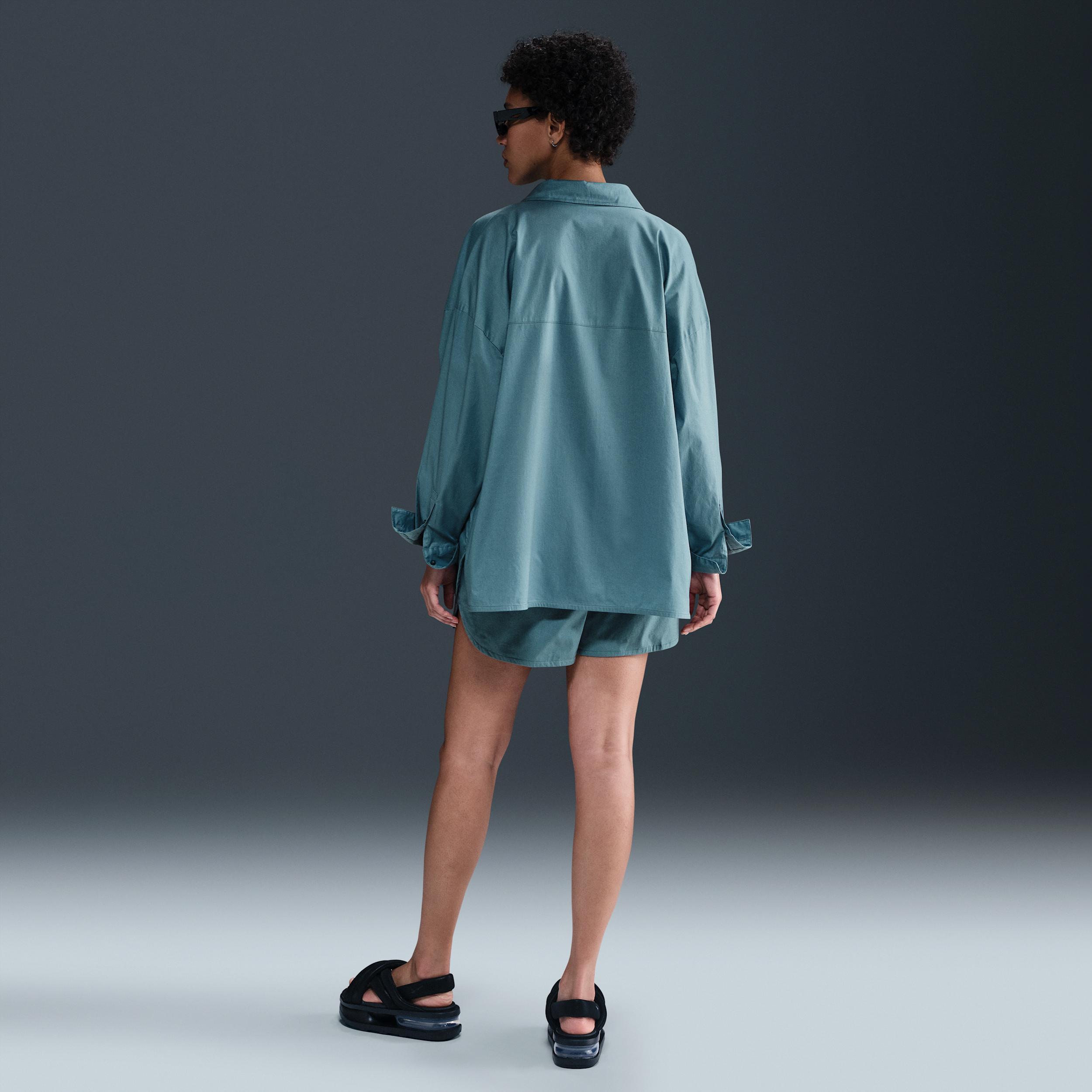 Nike Sportswear Chill Poplin Women's Loose Long-Sleeve Button-Up Top Product Image