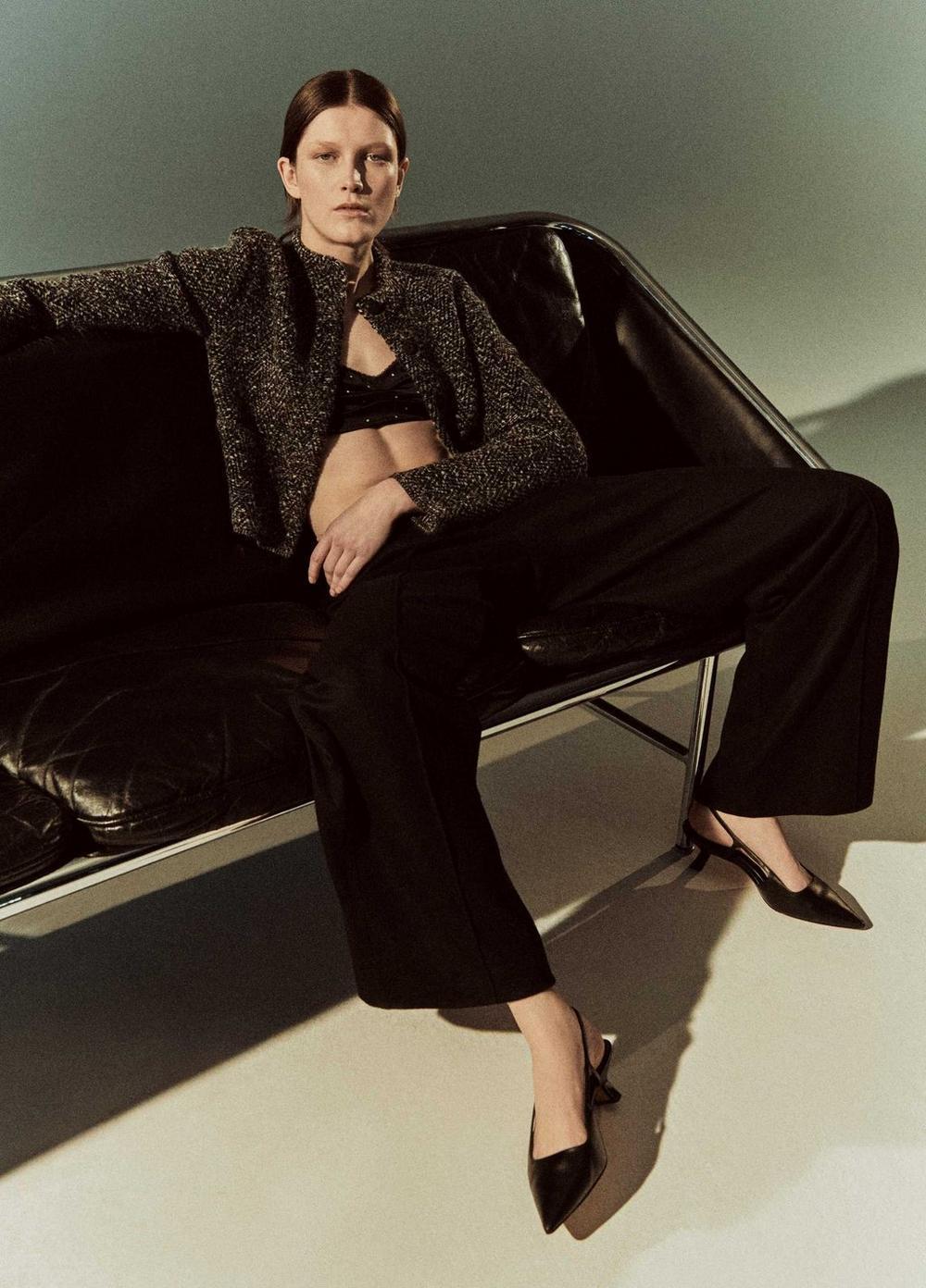 Womens Herringbone Wool-Blend Cardigan Jacket, Black/off White Combo, Size XXS Vince Product Image