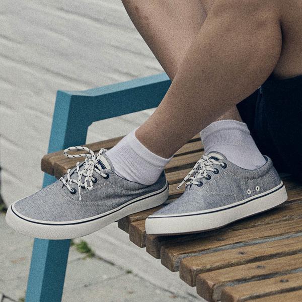 Sperry Striper II CVO Seacycled (Navy Chambray) Men's Shoes Product Image