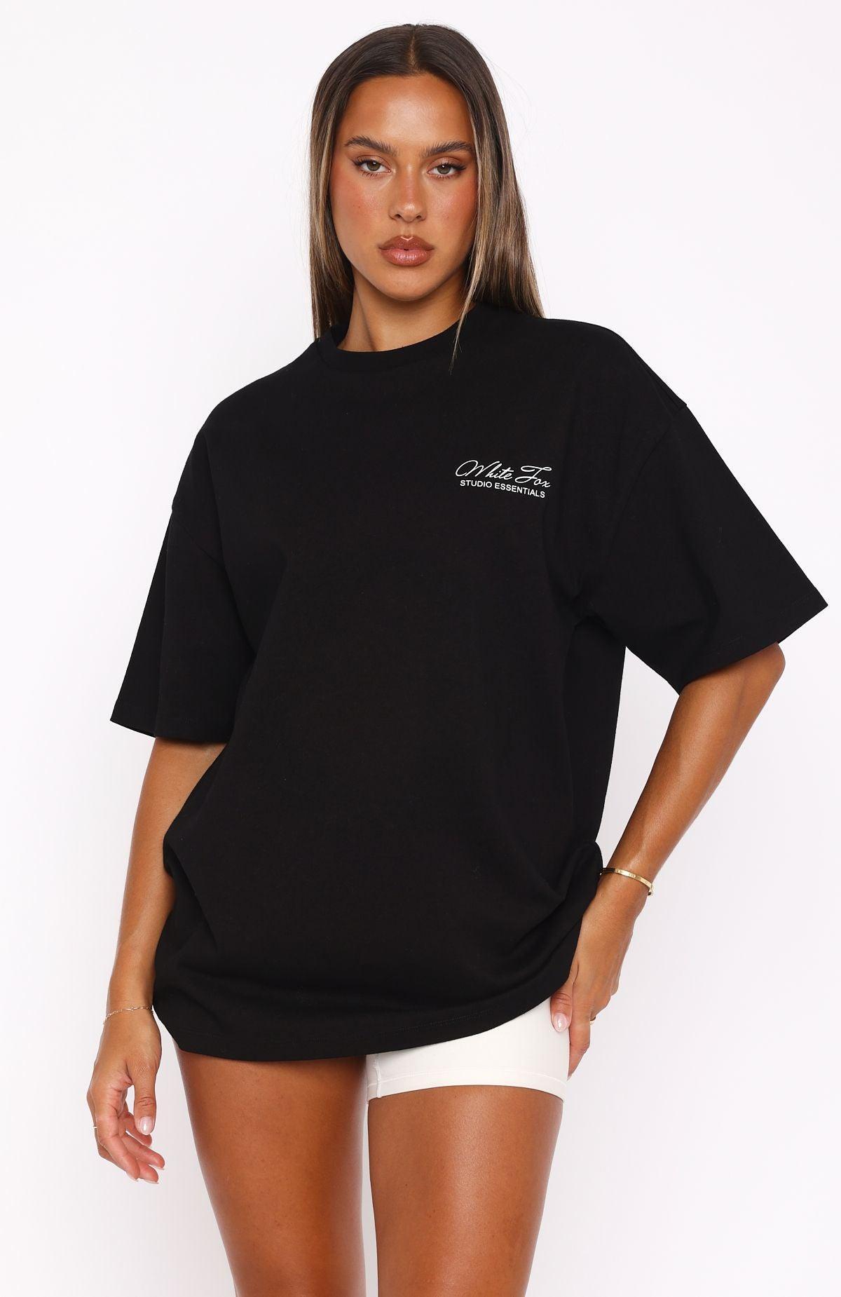 Studio Classic Oversized Tee Black Male Product Image