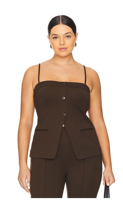 L'ACADEMIE By Marianna Benigna Top In Brown Product Image