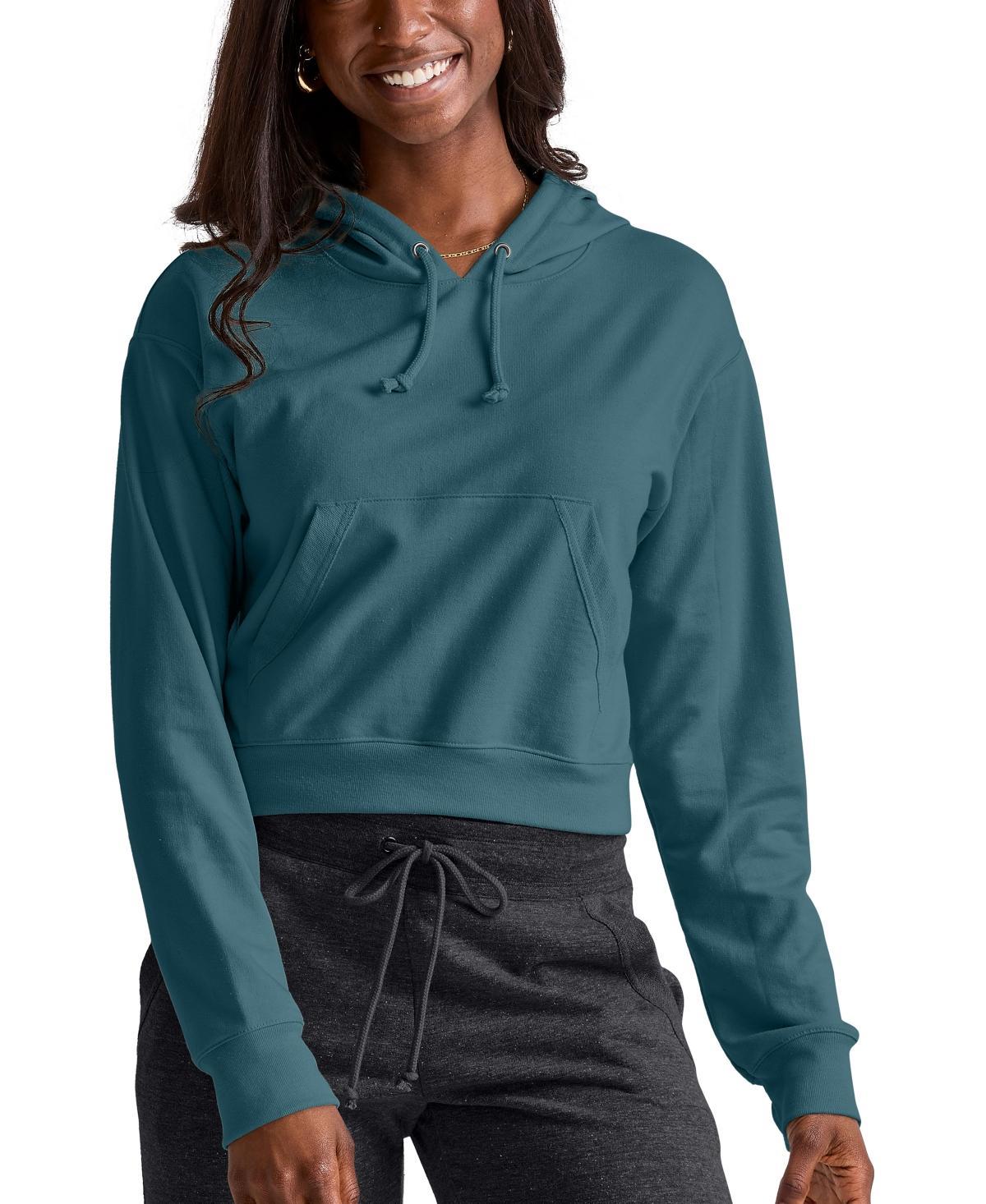 Womens Hanes Cropped Fleece Hoodie Product Image