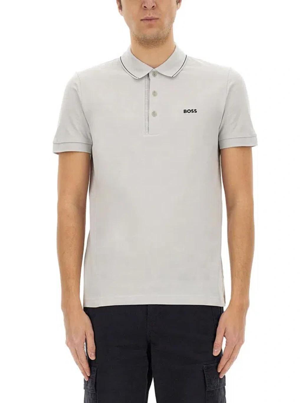 HUGO BOSS Polo Paule 4 In Grey Product Image