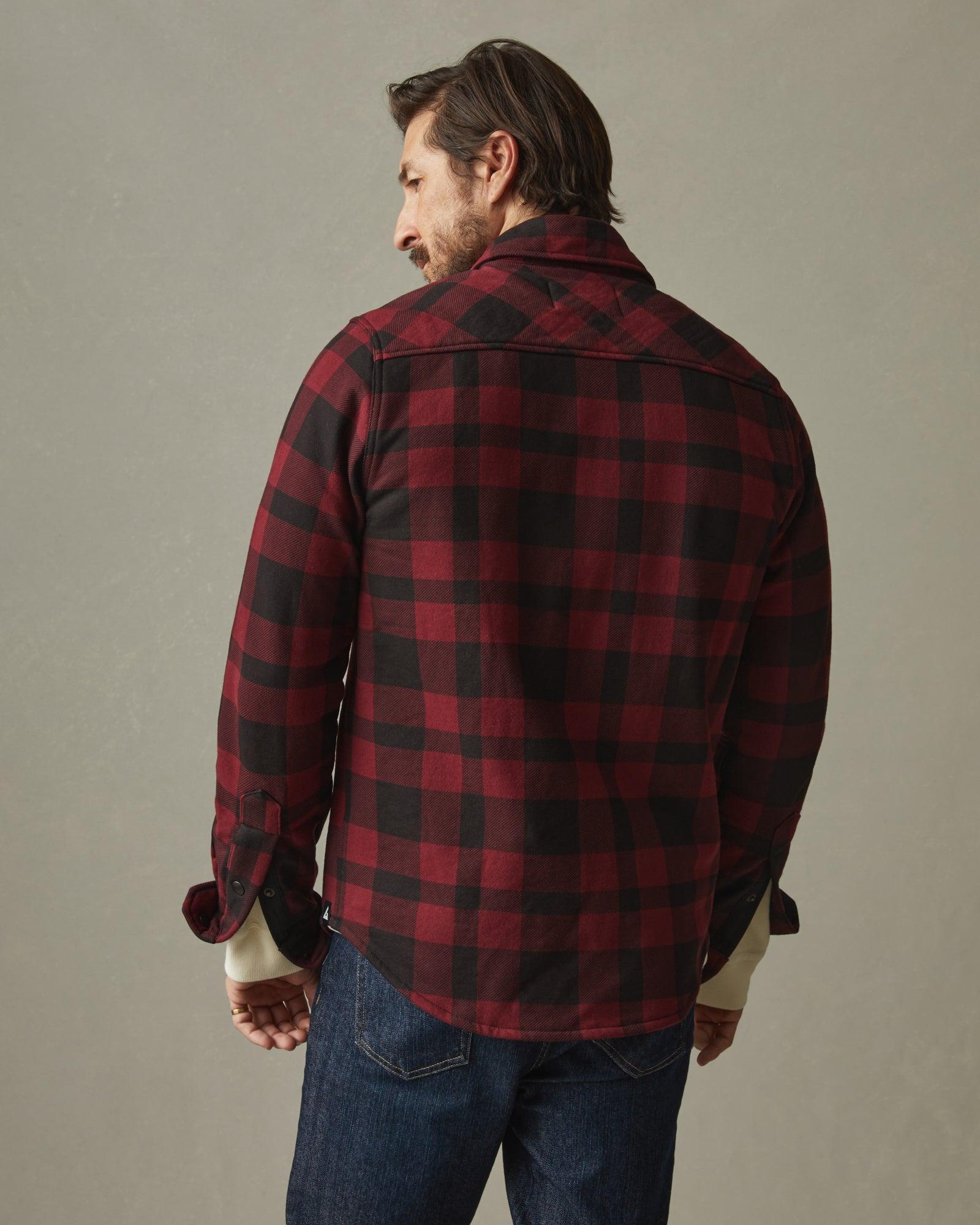 Unisex Redwood Fleece Overshirt - Oxblood Plaid Unisex Product Image