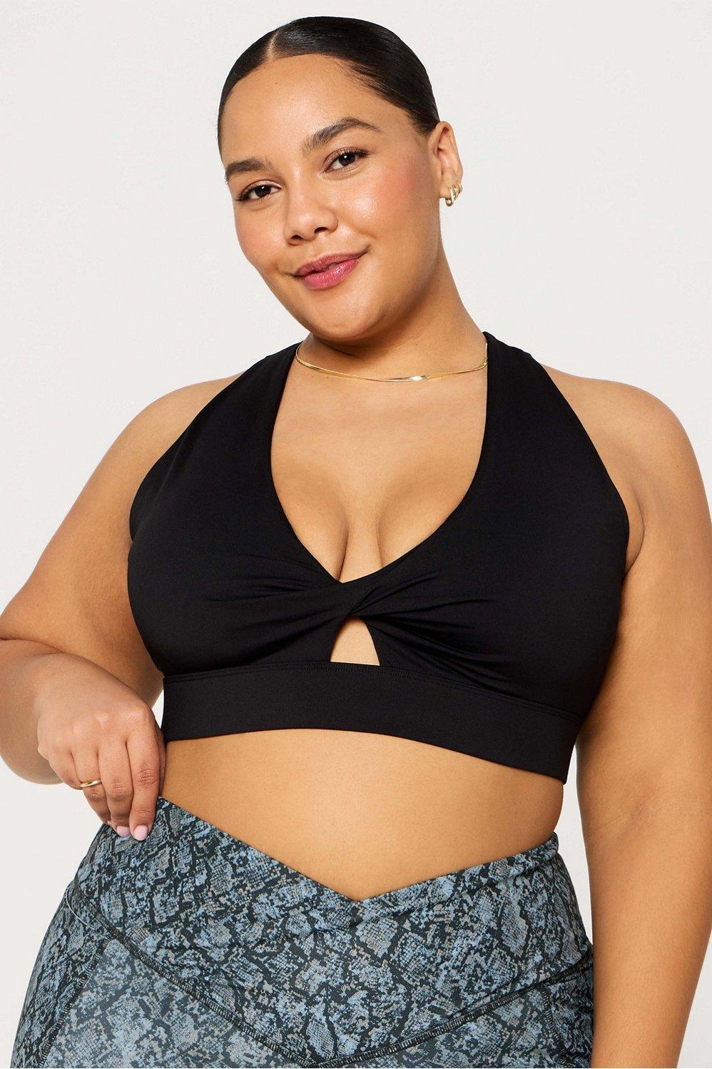 Fabletics Oasis Twist Sports Bra Womens black Size XXS Product Image