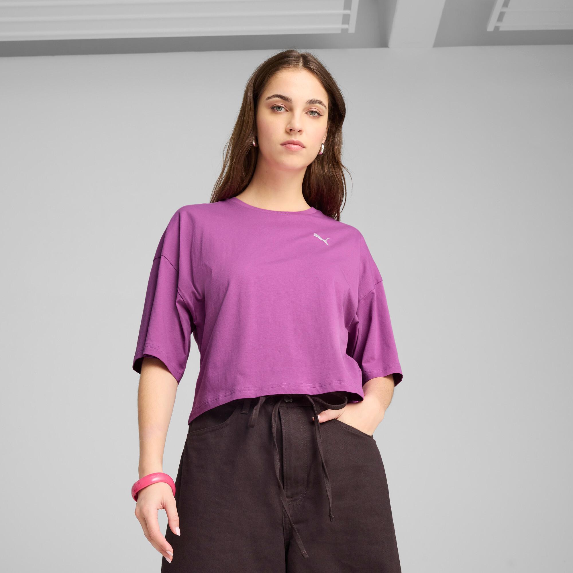 PUMA Wardrobe Essentials Women's Oversized Short T-Shirt Product Image