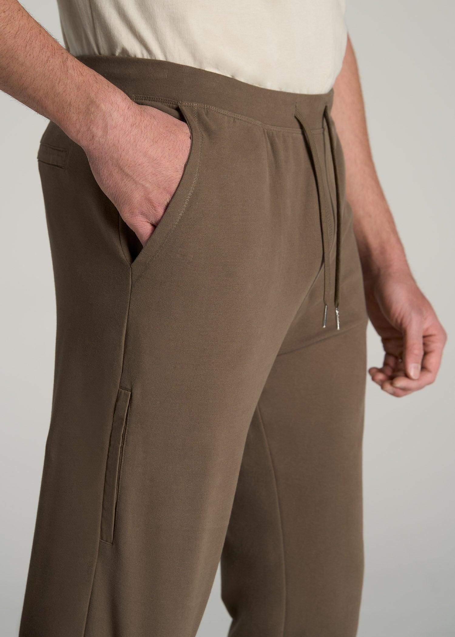 Microsanded French Terry Sweatpants for Tall Men in Iron Grey Product Image