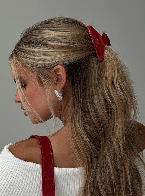 Caterina Hair Clip Red Product Image