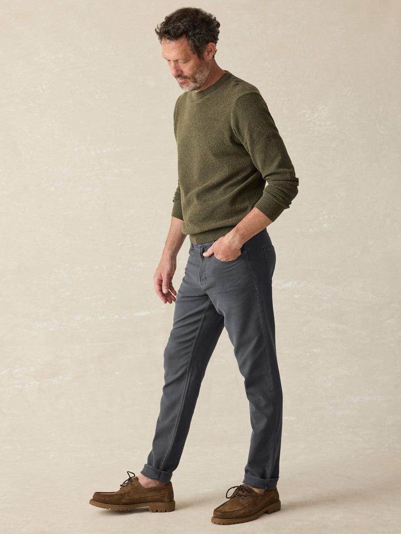 Stretch Terry 5-Pocket Pant - Navy Product Image