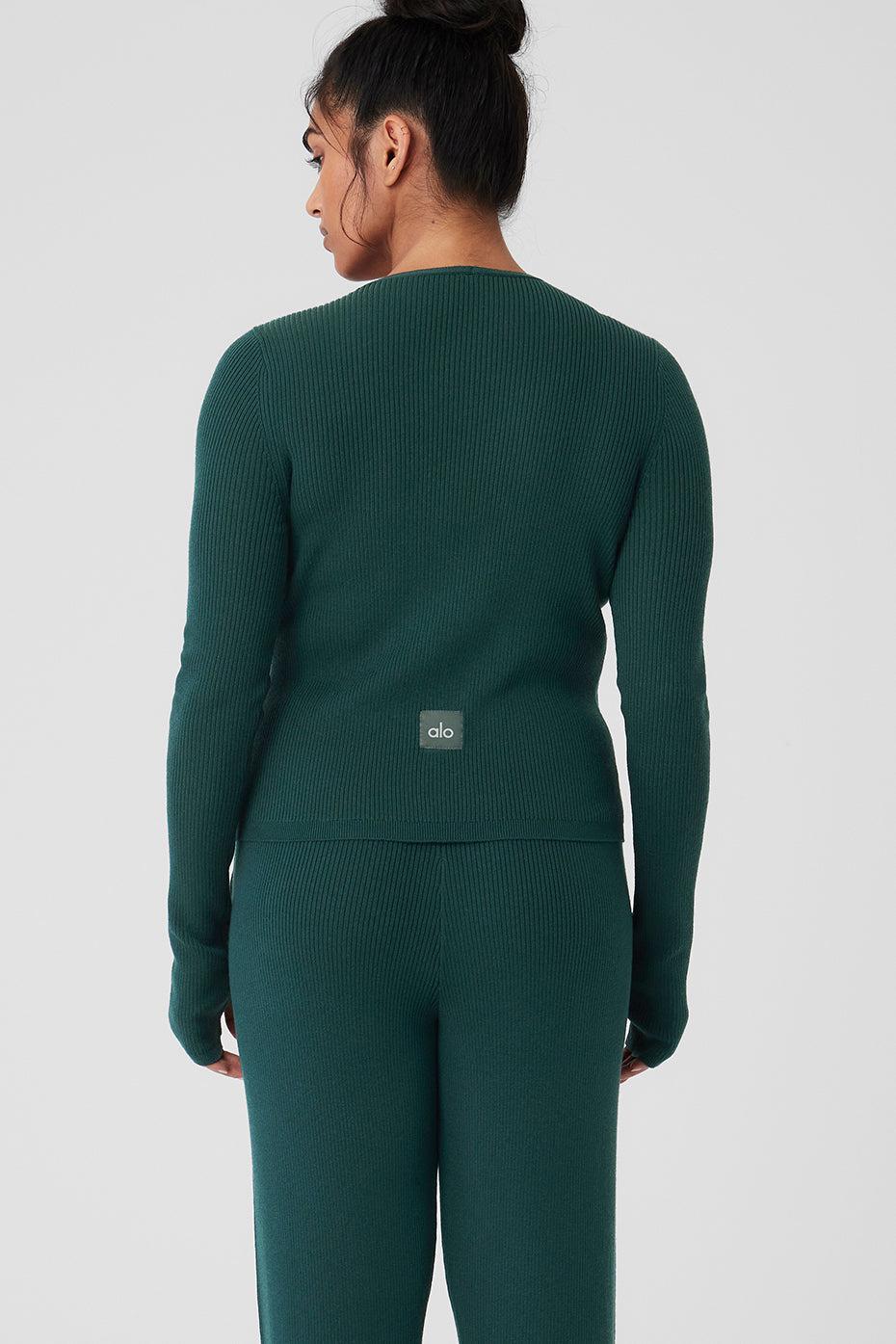 Knit Salana Cardigan - Midnight Green Product Image
