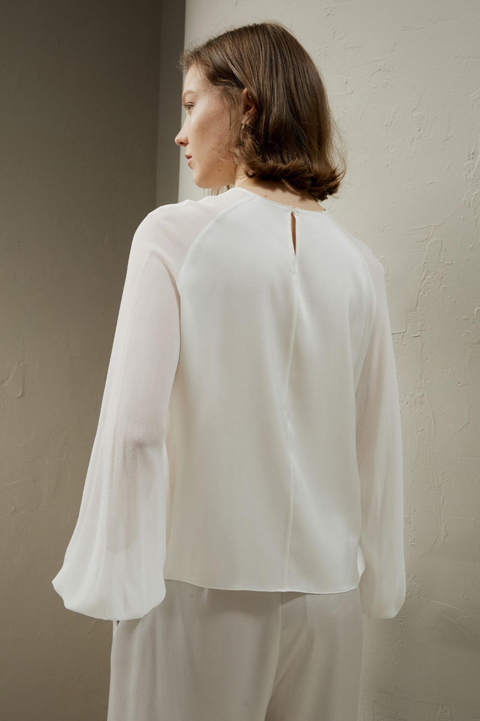 Silk Blouse with Raglan Sleeves Product Image