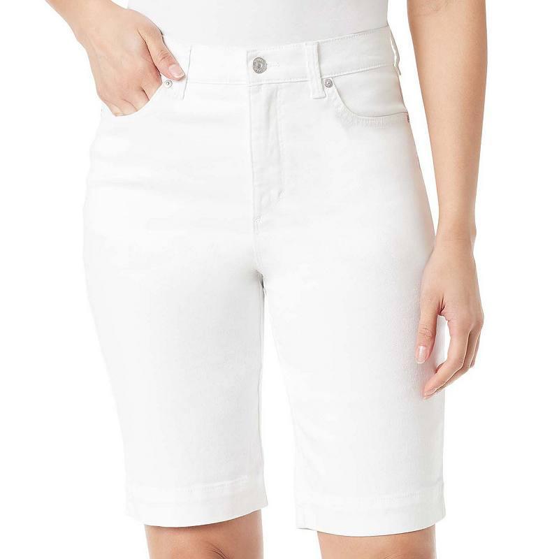 Womens Gloria Vanderbilt Amanda Bermuda Shorts Garden Green Product Image