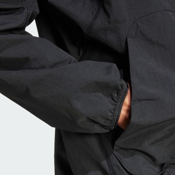 adidas City Escape Woven Hoodie Black S Mens Product Image