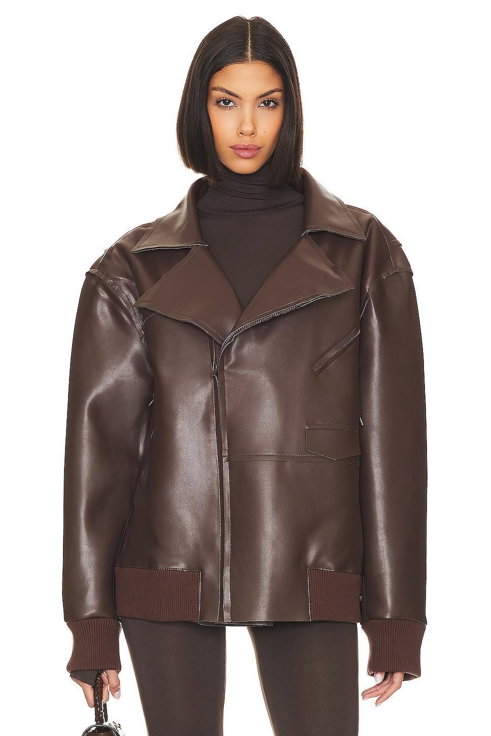 Oversized Moto Jacket Norma Kamali Product Image