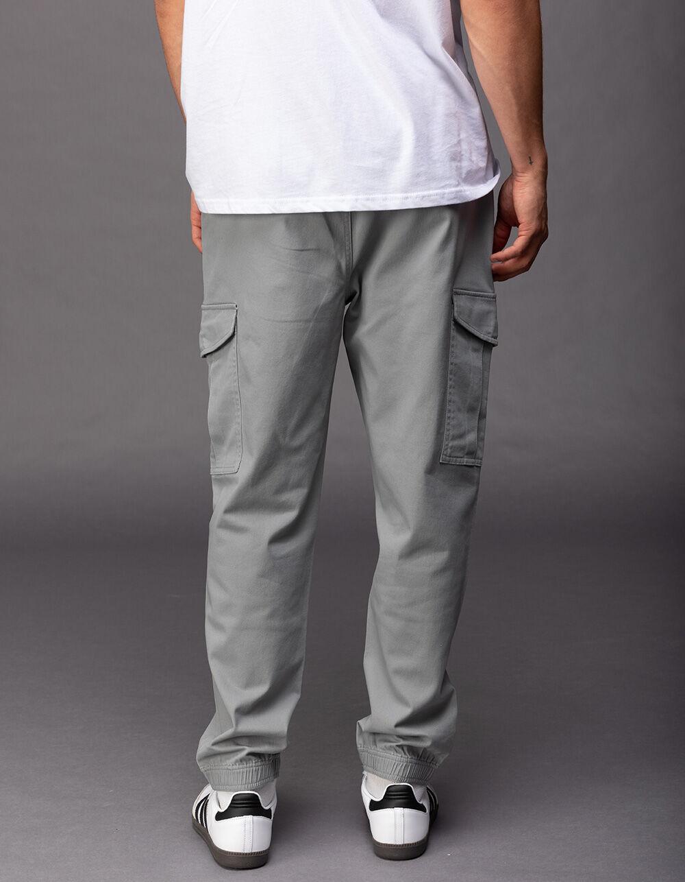 RSQ Mens Twill Jogger Pants - CONCRETE Product Image