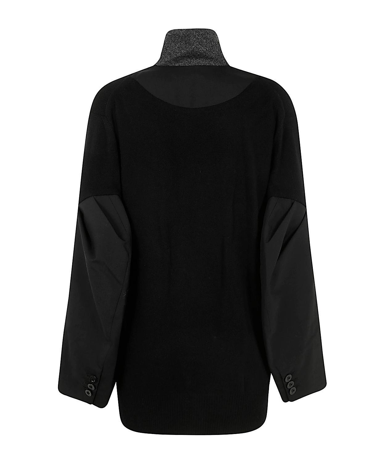 SACAI Suiting X Knit Jacket Clothing In Black Product Image