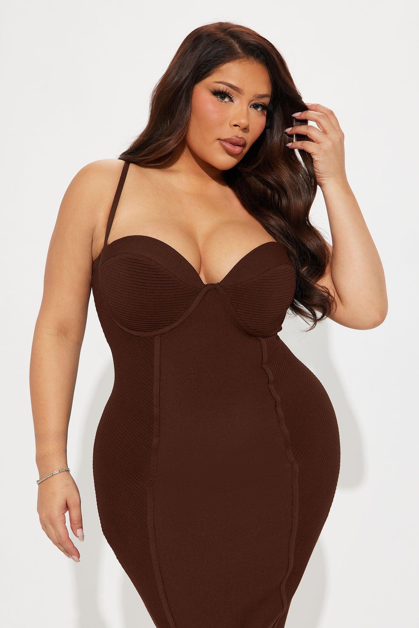 Speak The Truth Bandage Midi Dress - Plum Product Image