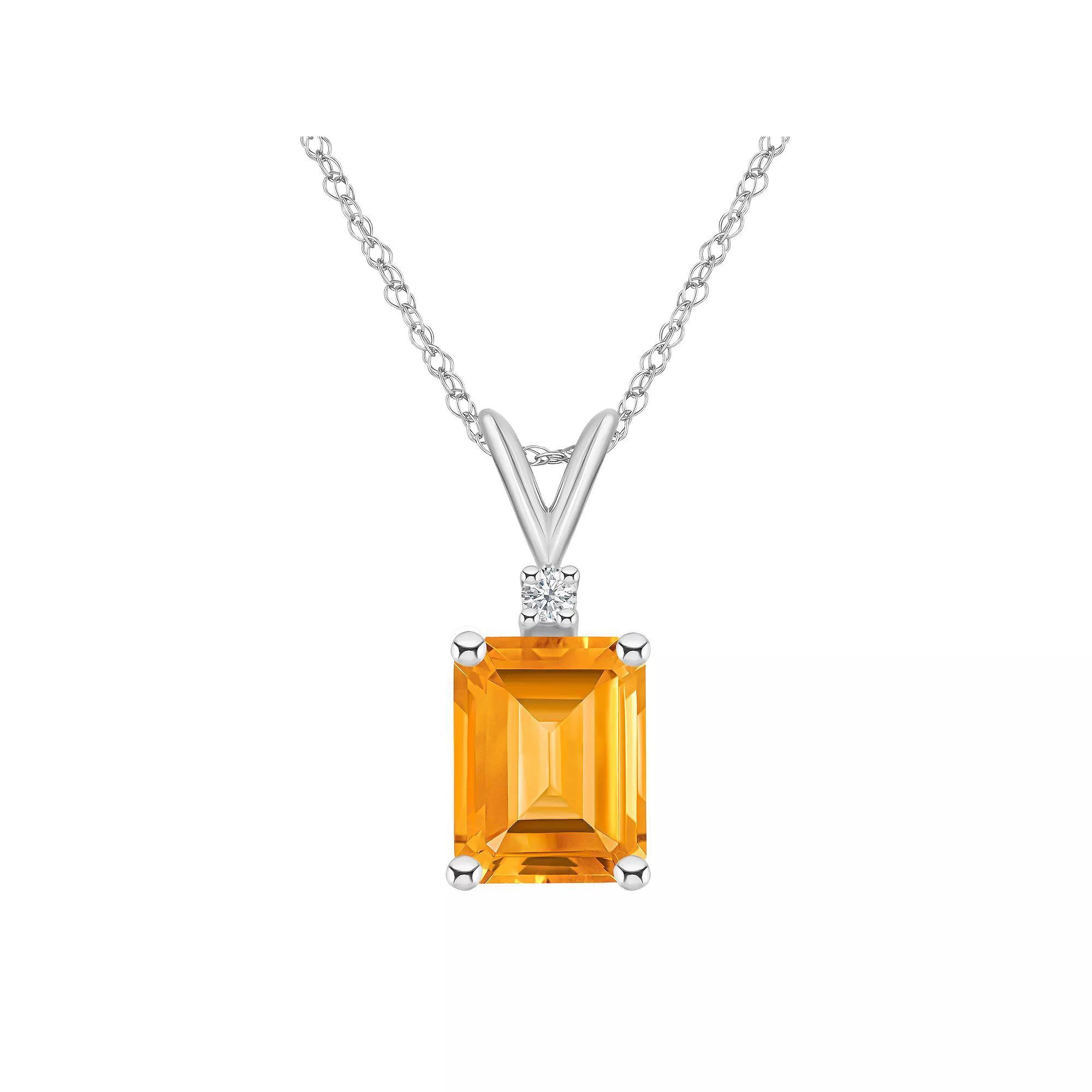 Celebration Gems 14k White Gold Gemstone & Diamond Accent Pendant Necklace, Women's, Size: 18", Purple Product Image