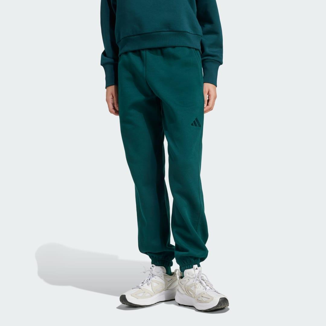 adidas ALL SZN Fleece Loose Pants Warm Sandstone XS Womens Product Image