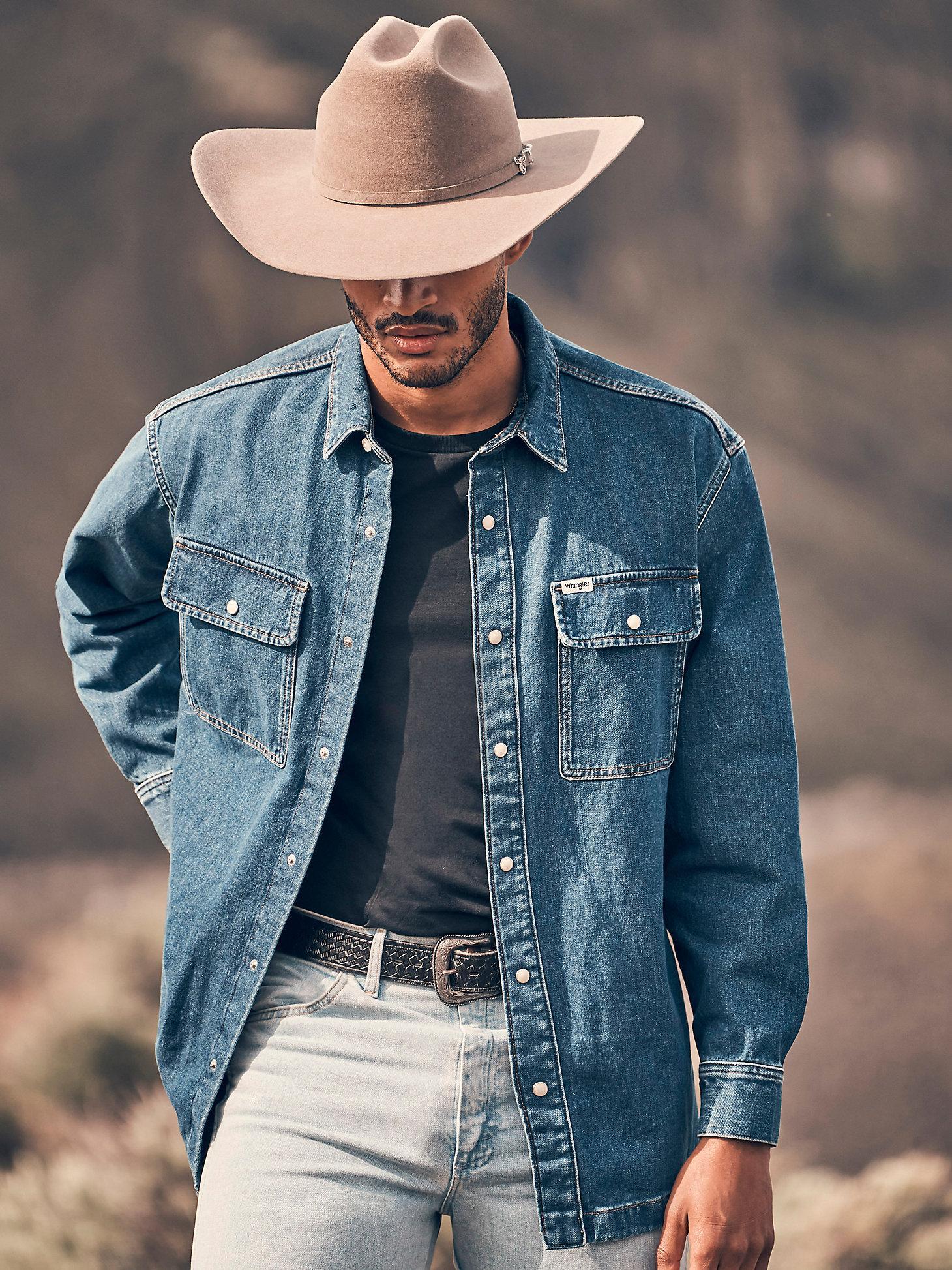 Men's Oversized Denim Shirt | Men's SHIRTS | Wrangler® Product Image