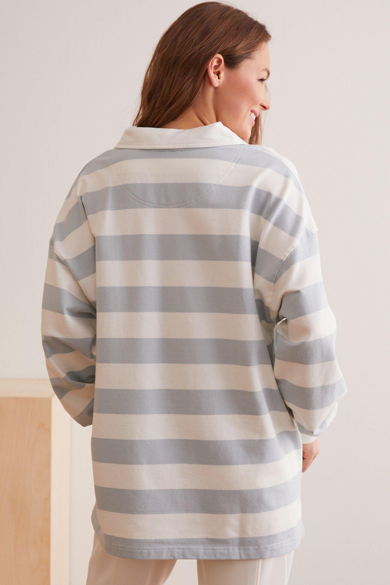 Line Up Striped Polo Top Product Image