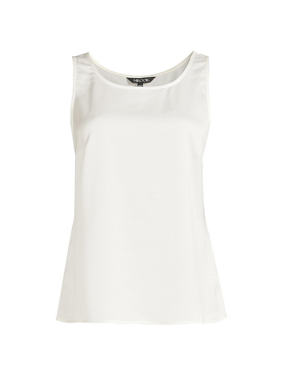 Womens Crepe De Chine Scoopneck Tank Product Image