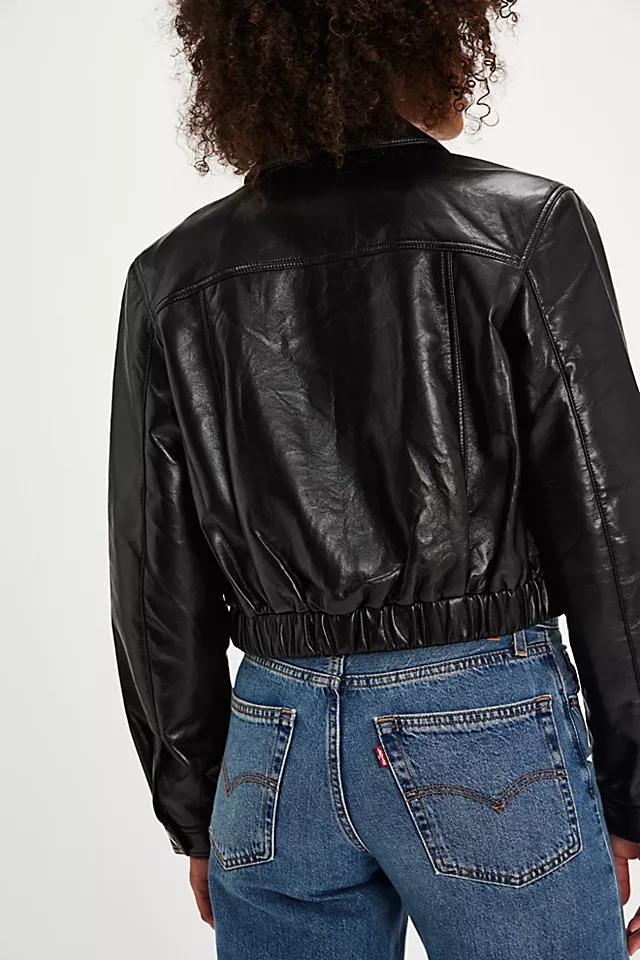 AGOLDE x Shoreditch Ski Club Essie Leather Cropped Jacket Product Image