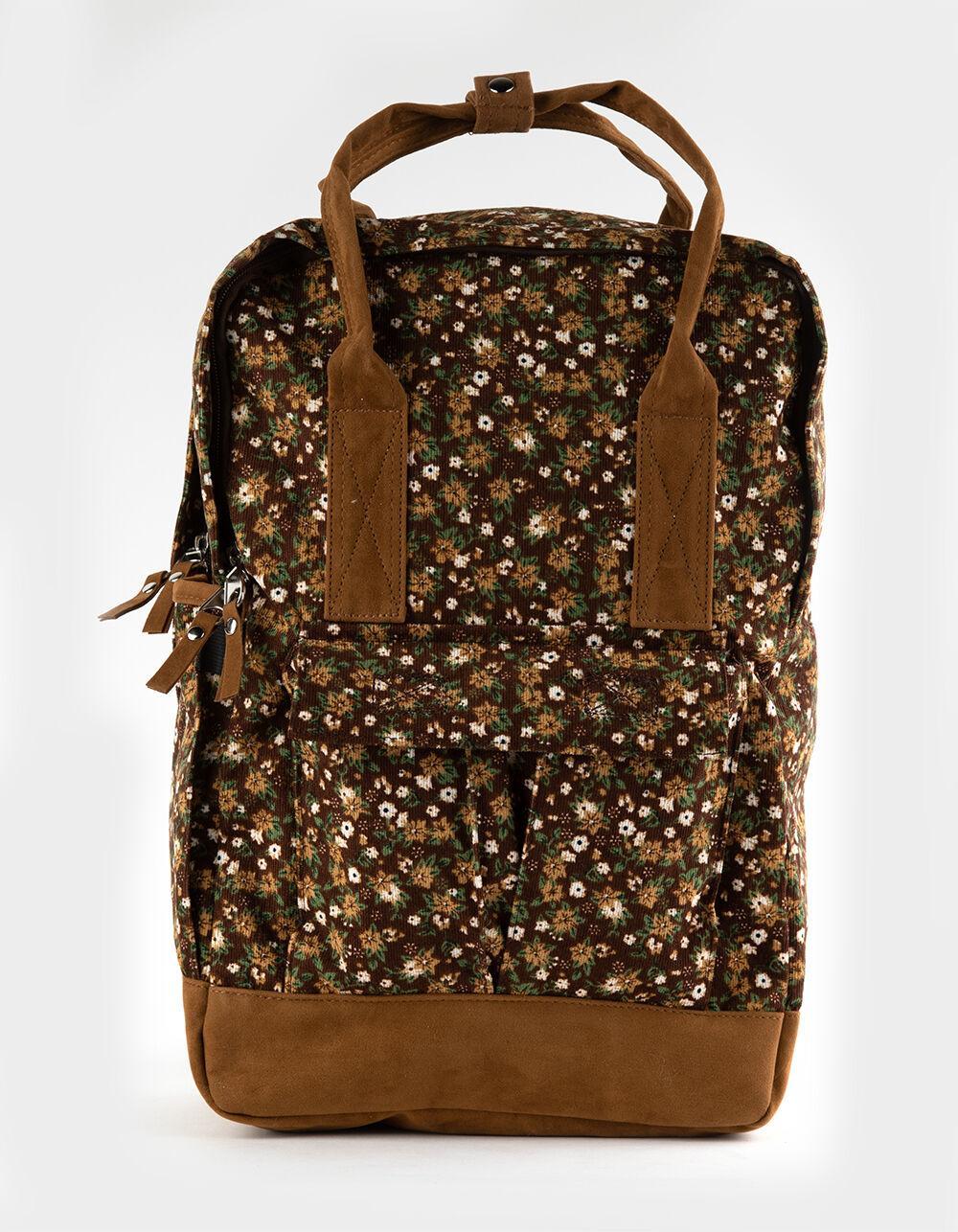 RSQ Margo Cord Backpack - BROWN Product Image