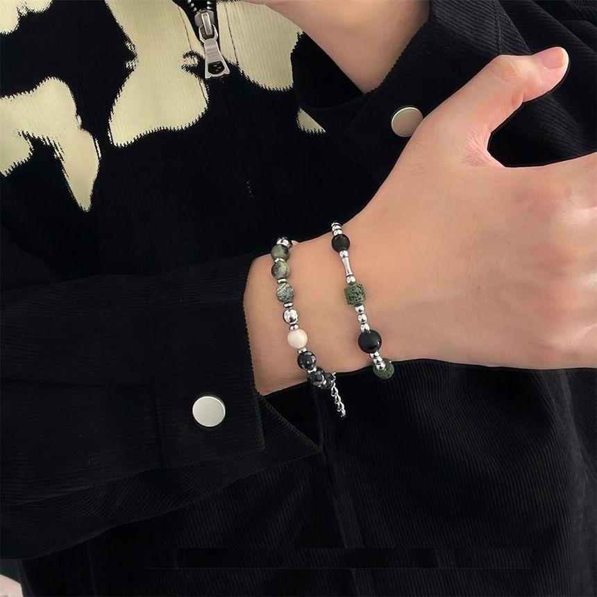 Faux Gemstone Bead Alloy Bracelet (Various Designs) Product Image