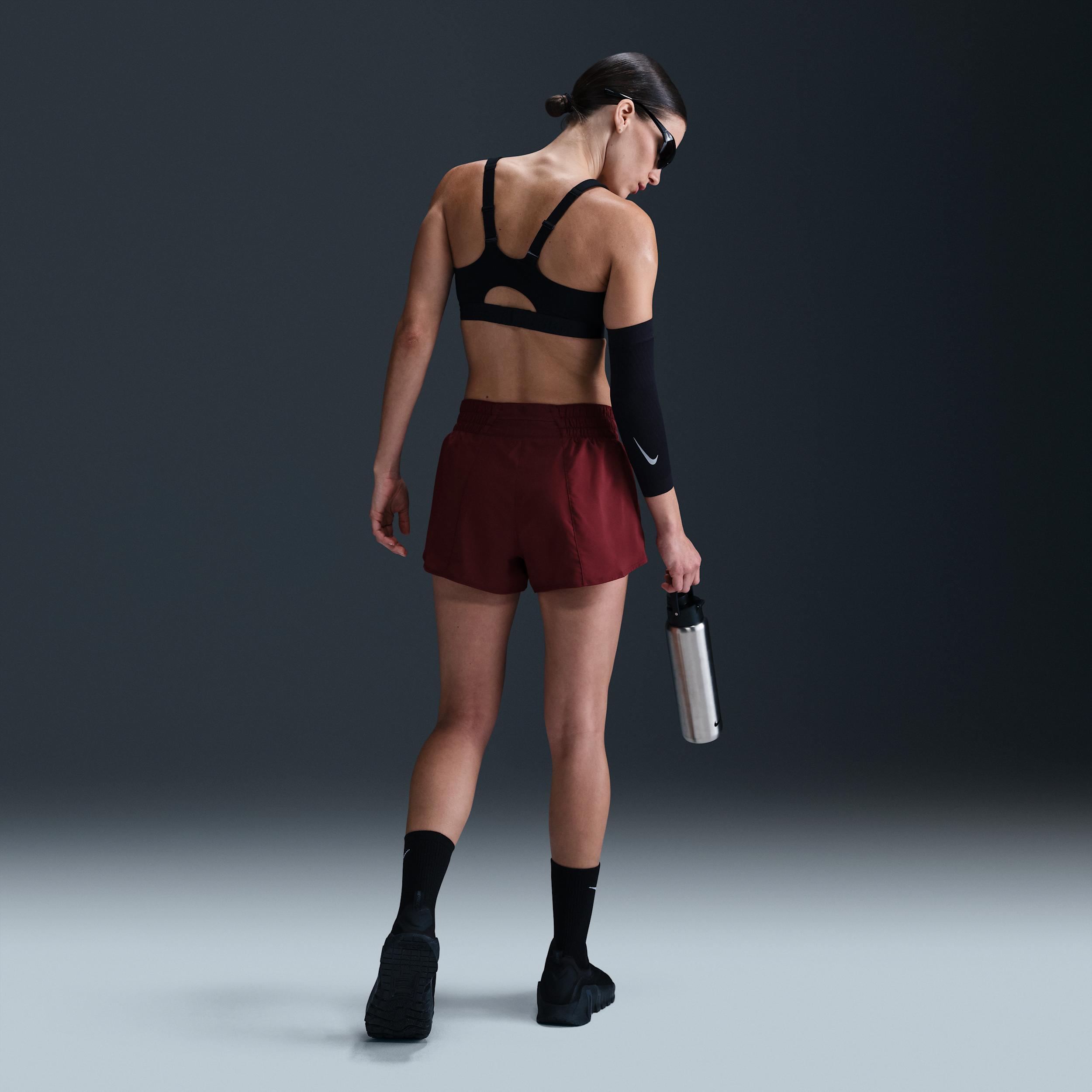 Nike Women's One Dri-FIT Mid-Rise 3" Brief-Lined Shorts Product Image