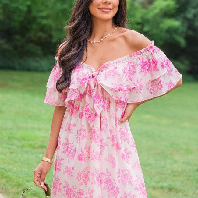 Just A Memory In Floral Fantasy Mini Dress FINAL SALE Product Image