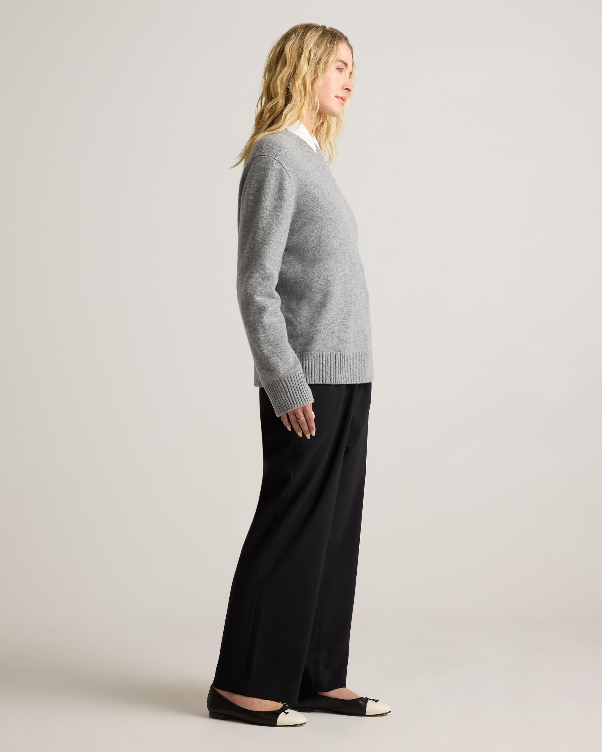 Quince | Women's Mongolian Cashmere OverSized Crewneck Sweater Product Image