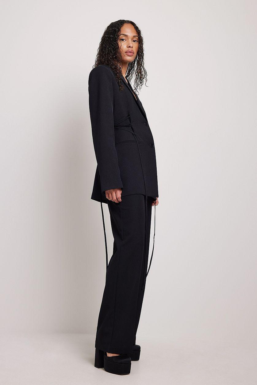 Fitted Lacing Blazer Product Image