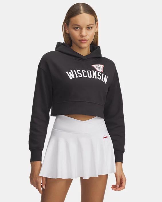 UA Rival Fleece Collegiate Womens Cropped Hoodie Product Image
