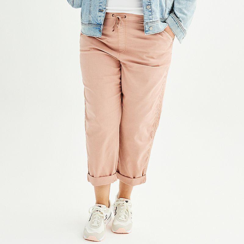 Plus Size Sonoma Goods For Life® Easy Paper Bag Waist Capri, Women's, Size: 5XL, Trinity Gray Product Image
