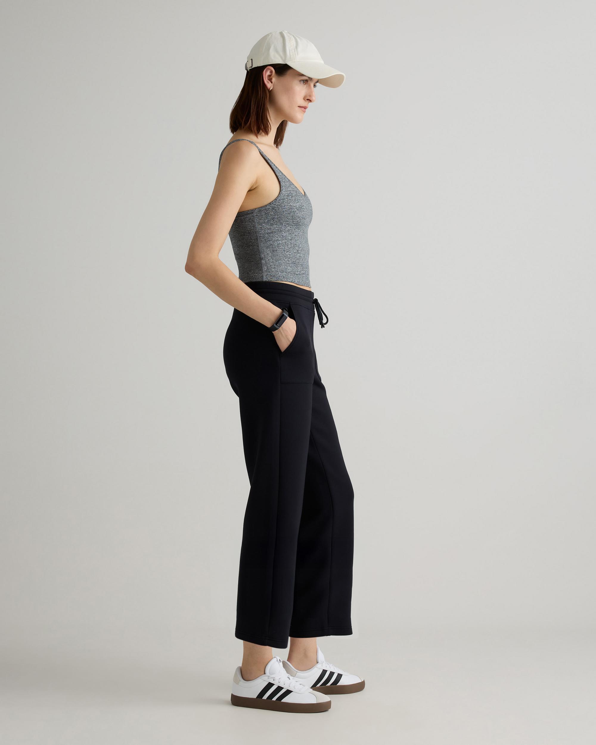 Quince | Women's CloudComfort High-Rise Cropped Sweatpant Tencel Product Image