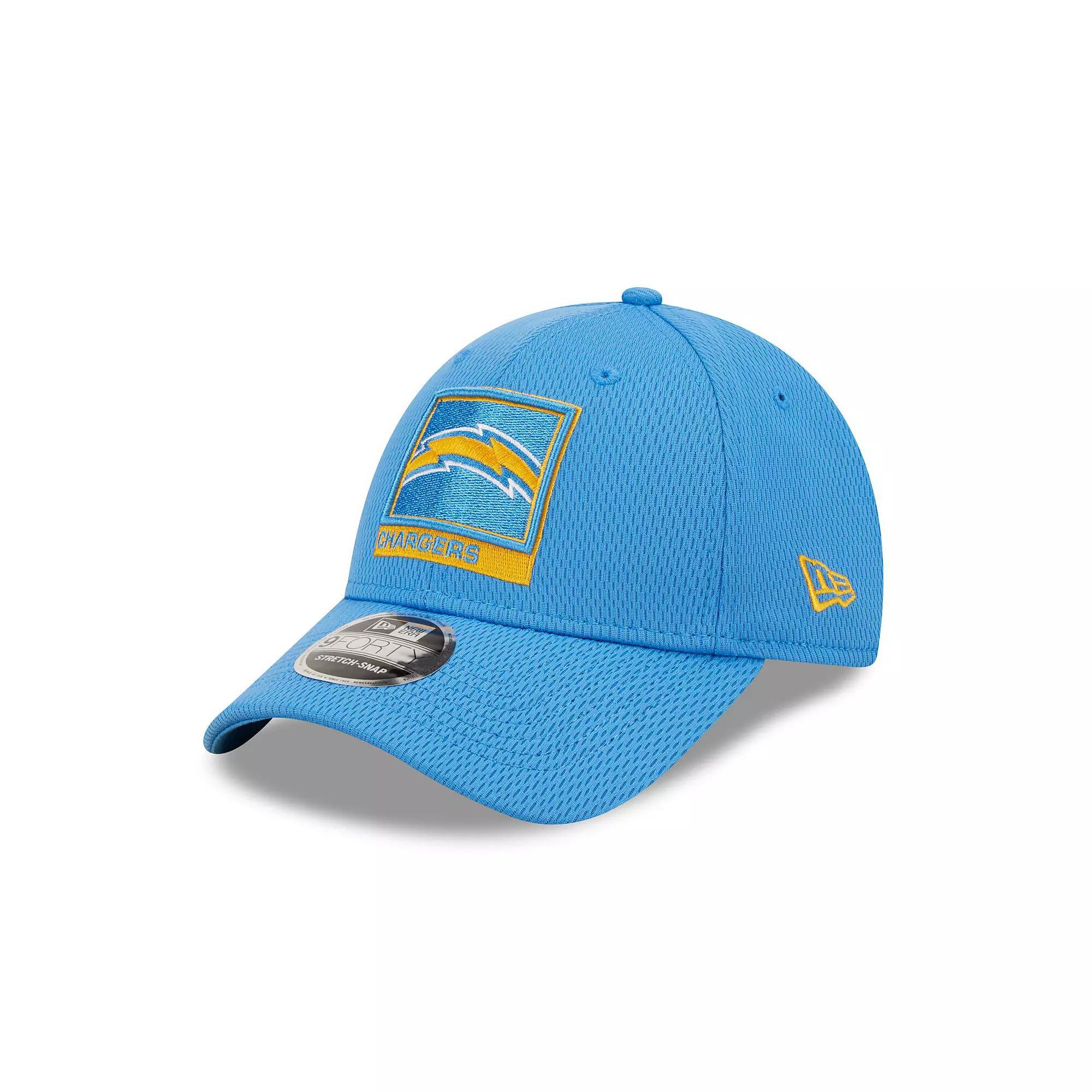 Men's New Era Powder Blue Los Angeles Chargers Framed AF 9FORTY Snapback Hat, Light Product Image