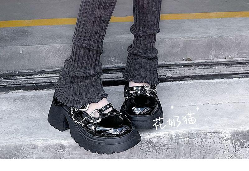 Plain Ruffle Trim Leg Warmers Product Image