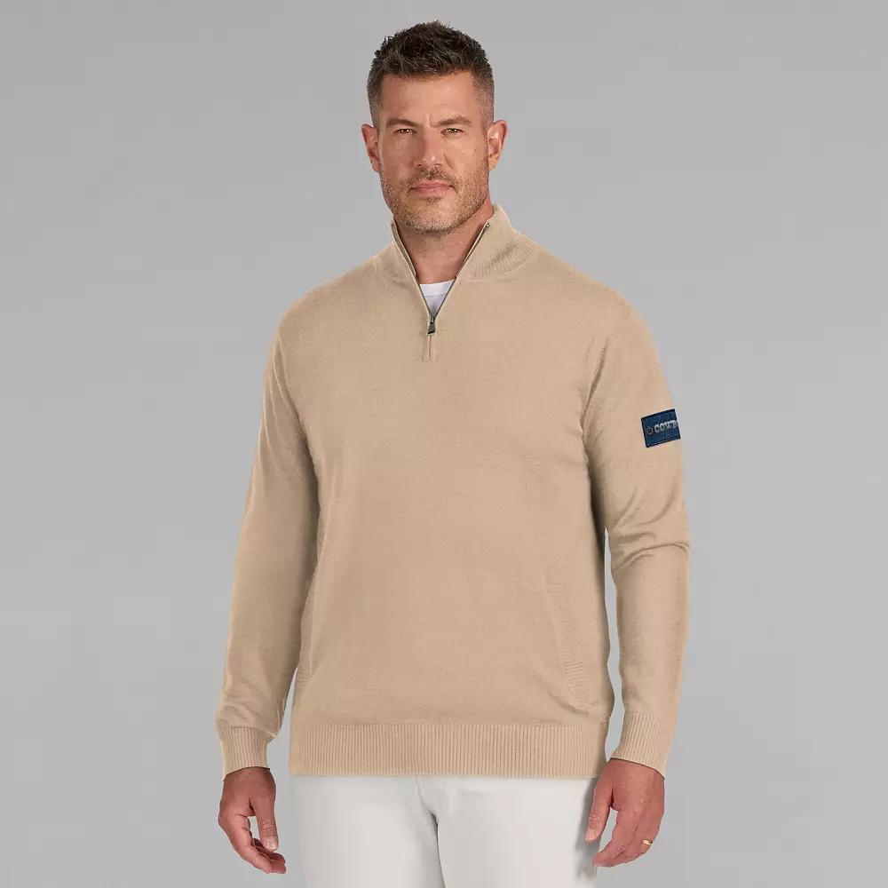 Men's J. Palmer Tan Dallas Cowboys Franchise Quarter-Zip Sweater, Size: Large, Team Product Image