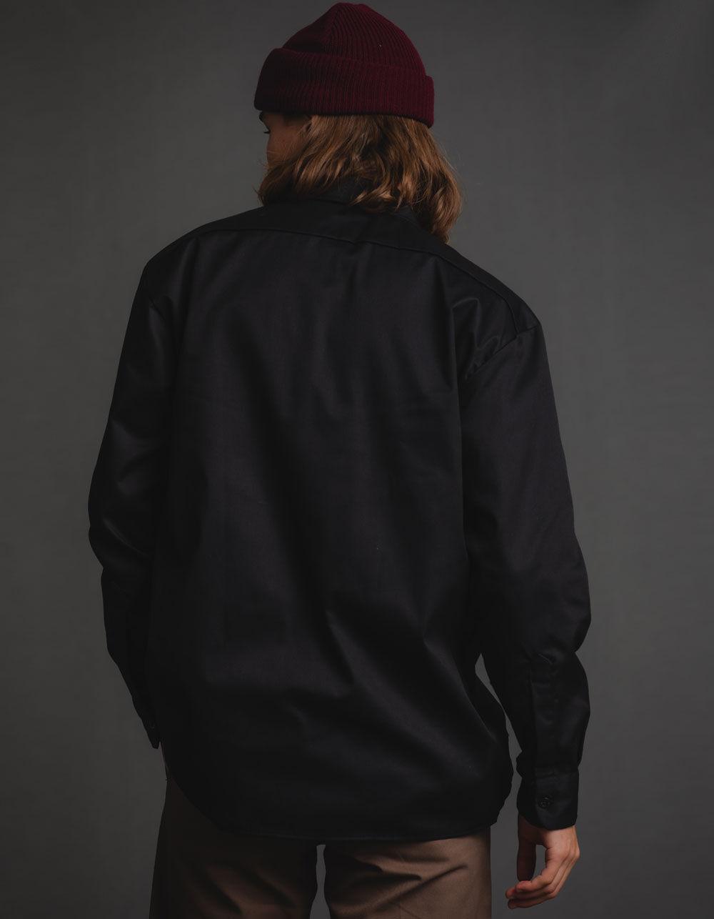 DICKIES Mens Twill Work Shirt - BLACK Product Image