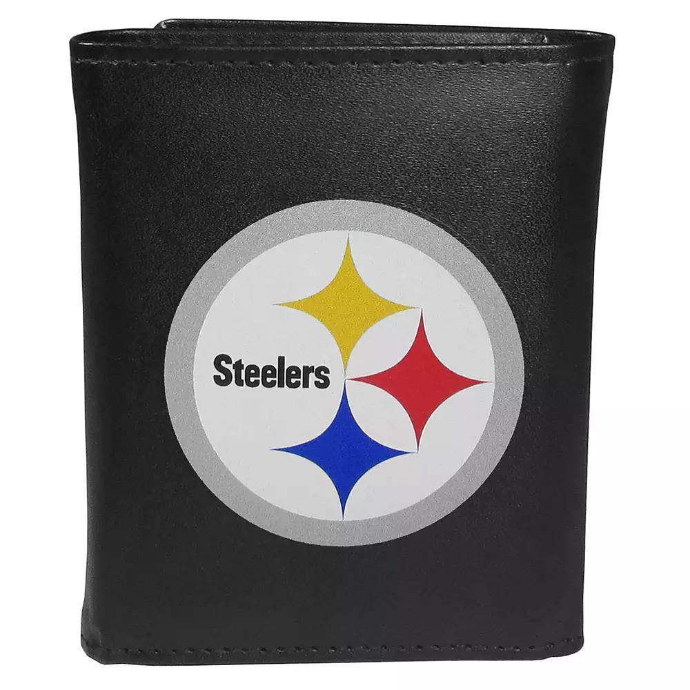 Men's Pittsburgh Steelers Logo Tri-Fold Wallet, Team Product Image