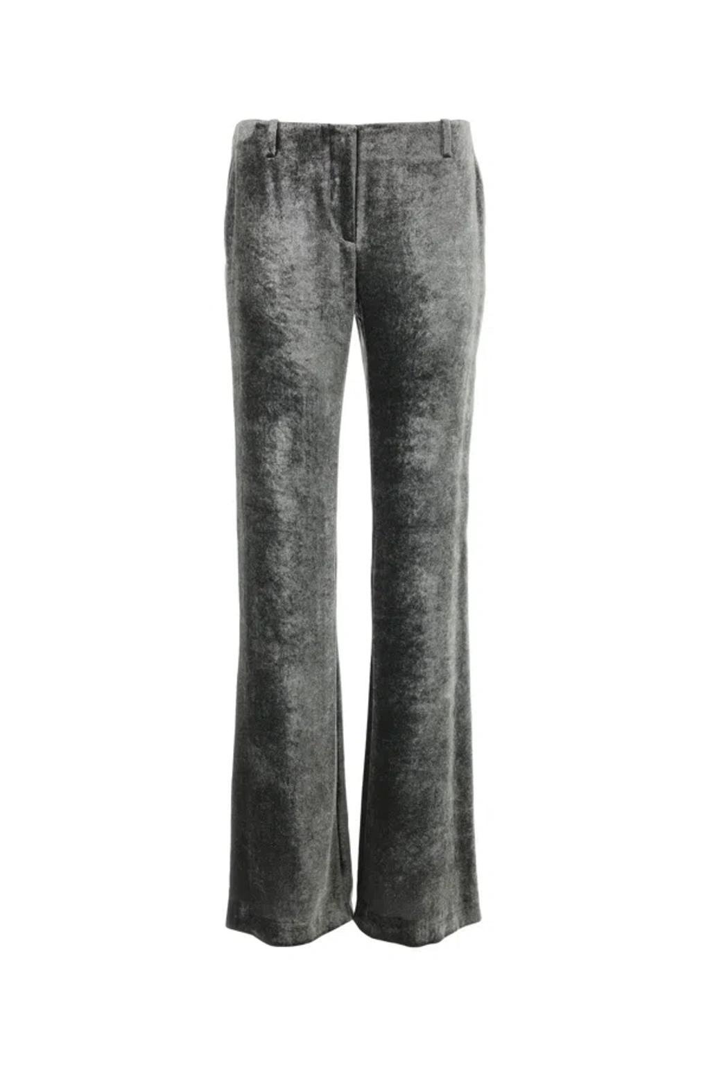 ALBERTA FERRETTI Velvet Pants In Black Product Image