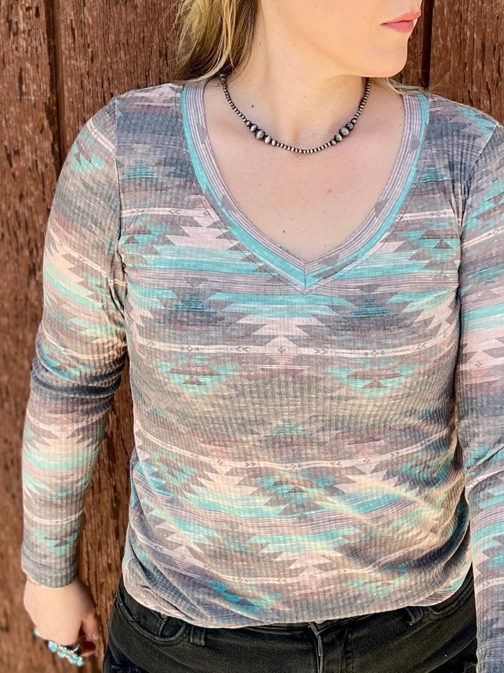 Burned Out Aztec Top* Product Image