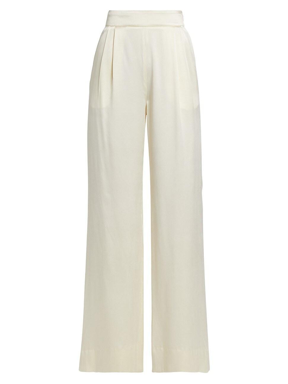 Womens Relaxed Silk Pants Product Image